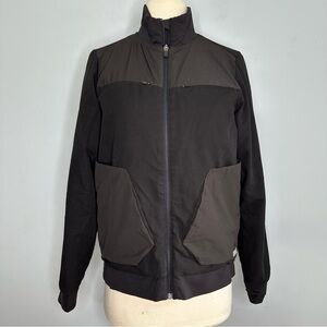 Figs Women’s Black Scrubs Medical Wear Hospital Full Zip Jacket Size XS